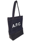 Logo Denim Axelle Tote Bag Navy - A.P.C. - BALAAN 4