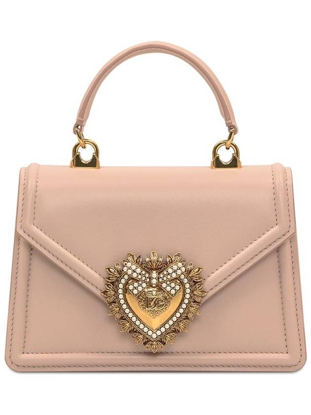 Small Smooth Calfskin Devotion Tote Bag Pink - DOLCE&GABBANA - BALAAN 2