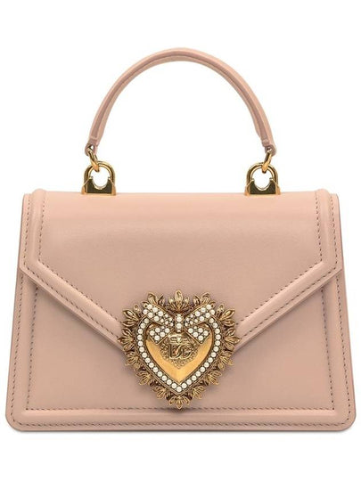 Small Smooth Calfskin Devotion Tote Bag Pink - DOLCE&GABBANA - BALAAN 2