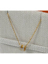 Mini Pop H Pendant Necklace Gold Marron Glace - HERMES - BALAAN 4