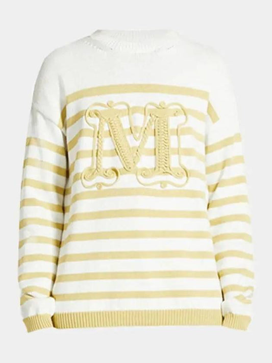 Women's Ragno Striped Knit Top Yellow - MAX MARA - BALAAN 2