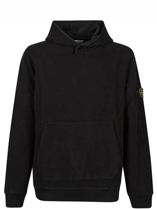 Compass Logo Patch Hoodie Black - STONE ISLAND - BALAAN 2