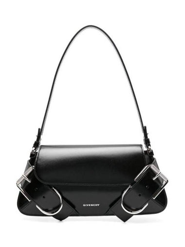 Voyou Flap Leather Shoulder Bag Black - GIVENCHY - BALAAN 1