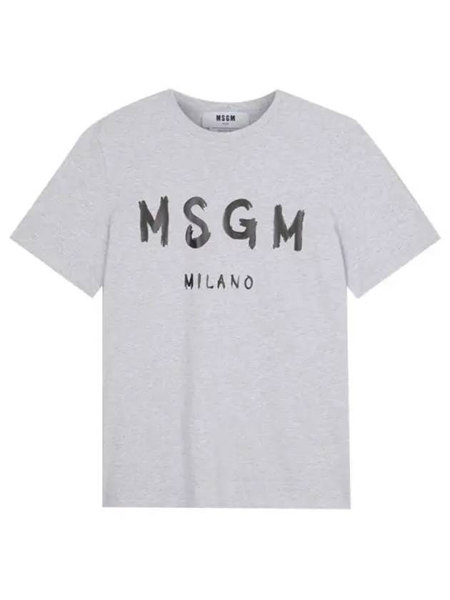 Milano Brushed Logo Short Sleeve T-Shirt Grey - MSGM - BALAAN 2