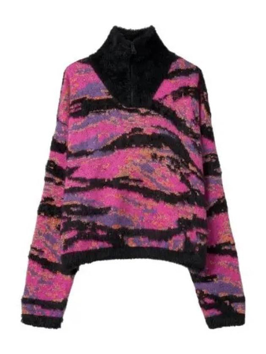 Jacquard Tiger Knit Pink Rave Camo - ERL - BALAAN 1