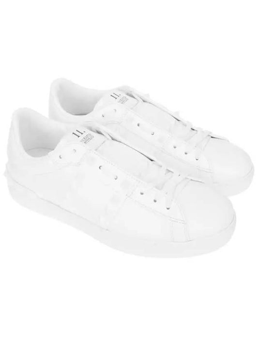 Rockstud Untitled Low Top Sneakers White - VALENTINO - BALAAN 2