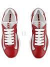 America's Cup Leather Low Top Sneakers Silver Red - PRADA - BALAAN 2