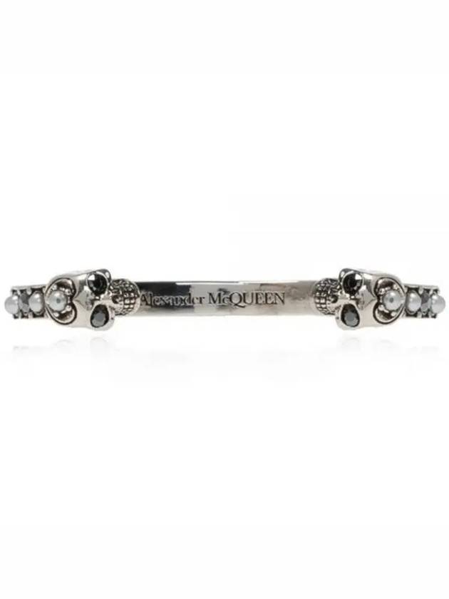 Twin Skull Cuff Bracelet Silver - ALEXANDER MCQUEEN - BALAAN 2