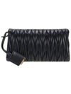 Matelasse Nappa Leather Shoulder Bag Black - MIU MIU - BALAAN 4