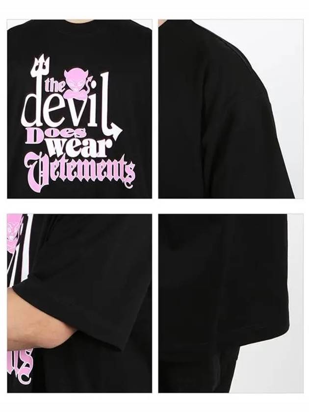 Devil Wear Printing Short Sleeve T-Shirt Black - VETEMENTS - BALAAN.