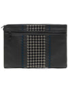 Intrecciato Zipper Clutch Bag Gray - BOTTEGA VENETA - BALAAN.