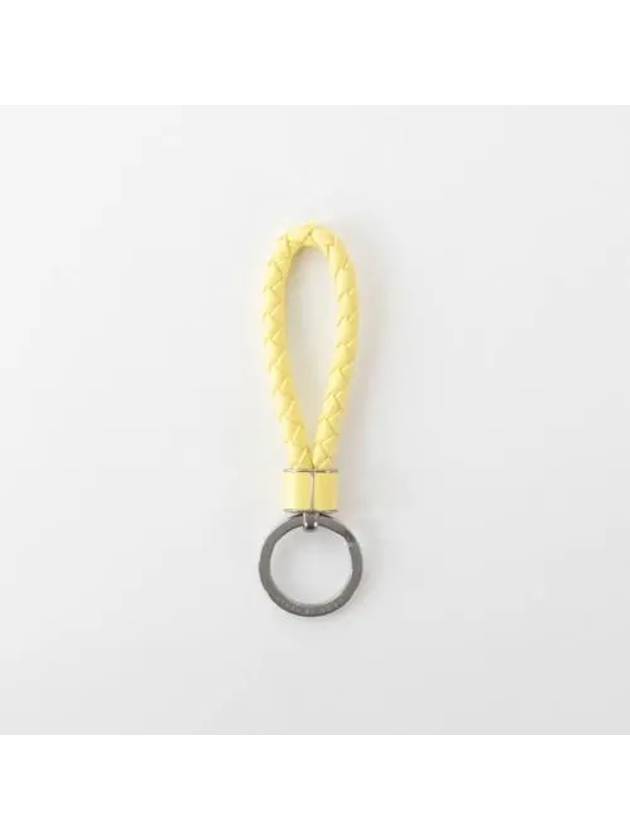 Intrecciato Lambskin Key Holder Sorbet - BOTTEGA VENETA - BALAAN 6