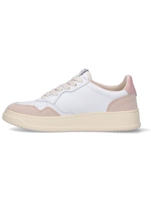 Medalist Leather Suede Low Top Sneakers White Pink - AUTRY - BALAAN 4