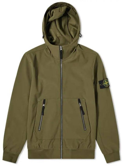 Men's Light Soft Shell R Hooded Jacket Khaki - STONE ISLAND - BALAAN 2