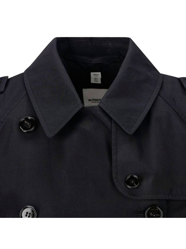 Burberry Cotton Blend Trench Coat Black - BURBERRY - BALAAN 4