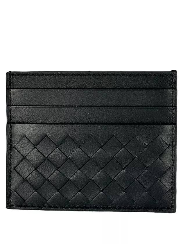 Men's Intrecciato Card Wallet Black - BOTTEGA VENETA - BALAAN 2