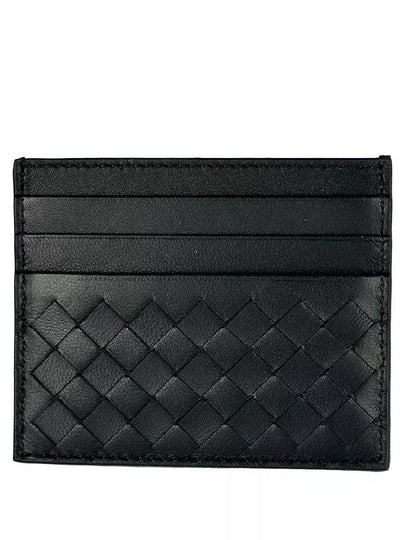 Men's Intrecciato Card Wallet Black - BOTTEGA VENETA - BALAAN 2