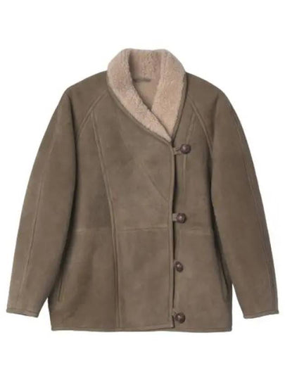 Women's Abenila Shearling Duffle Coat Khaki - ISABEL MARANT - BALAAN 2