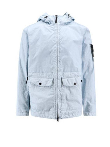 Membrana 3L TC Hooded Jacket Sky Blue - STONE ISLAND - BALAAN 1