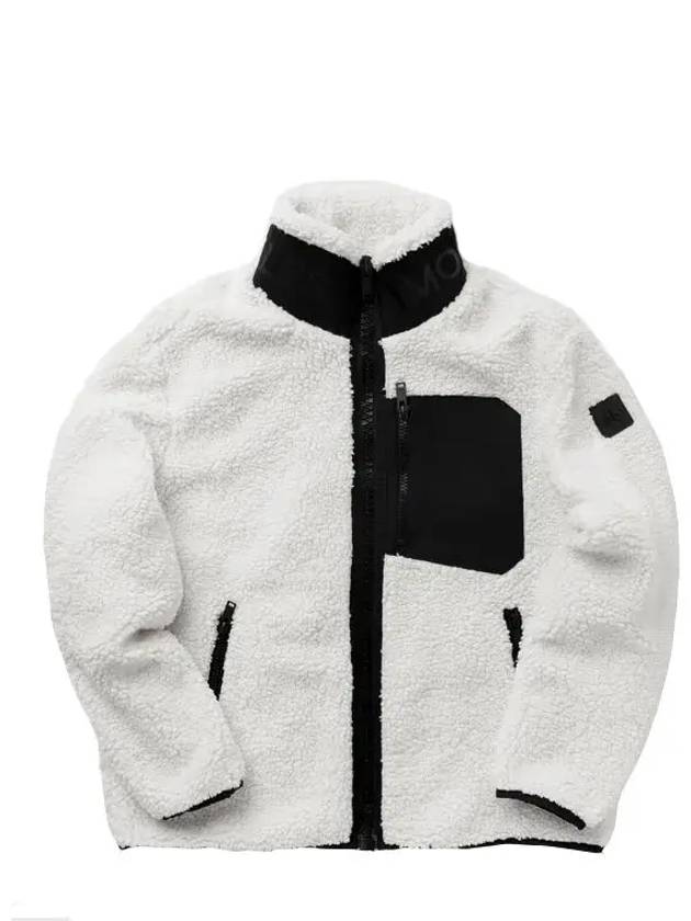 Men's Sagrek Shearling Fleece Zip-Up Jacket Ivory - MOOSE KNUCKLES - BALAAN 3