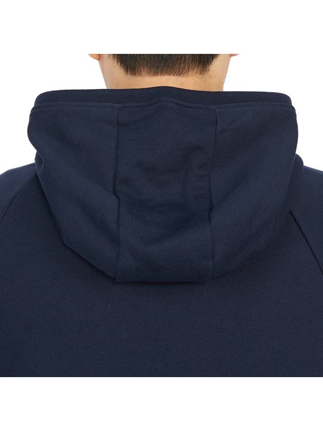 Engineered 4 Bar Diagonal Zip Up Hoodie Navy - THOM BROWNE - BALAAN 10