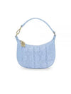 Butterfly Mini Satin Pouch Light Blue - GANNI - BALAAN 2