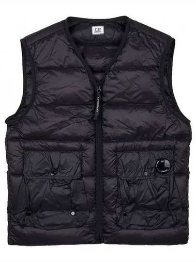 Lens Detail Zip-Up Quilted Vest Black - CP COMPANY - BALAAN 2