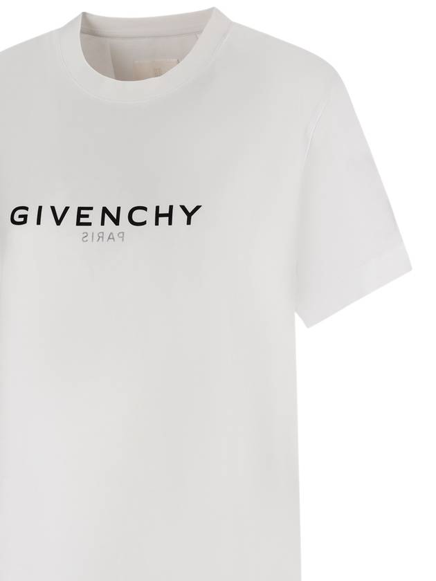 Logo Crew Neck Short Sleeve T-Shirt White - GIVENCHY - BALAAN 4