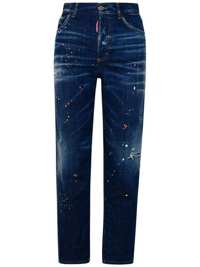 Boston Splatter Distressed Jean Blue - DSQUARED2 - BALAAN 2