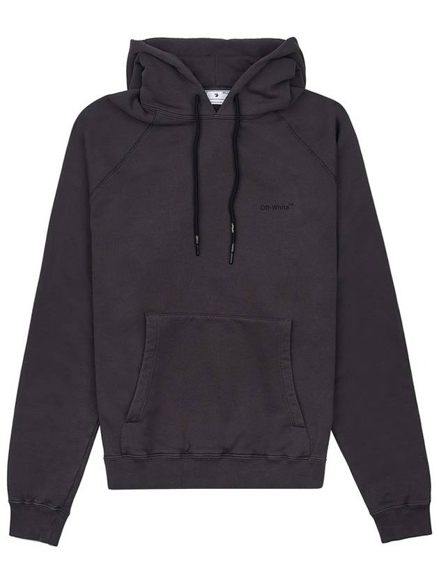 Diag Striped Cotton Hoodie Grey - OFF WHITE - BALAAN 3