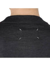 Back Stitch Crew Neck Wool Knit Top Charcoal - MAISON MARGIELA - BALAAN 8