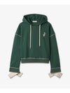 Logo Crop Hoodie Green - JW ANDERSON - BALAAN 1