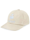 Tyron Logo Cotton Ball Cap Ecru Blue - ISABEL MARANT - BALAAN 5