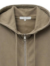 Overfit Pigment Zip-Up Hoodie Beige - NOIRER FOR WOMEN - BALAAN 6