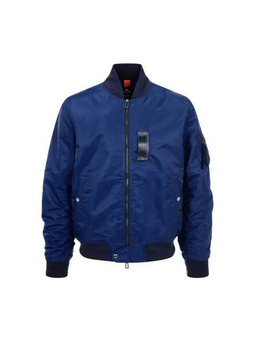 PS Mini Label Padded Bomber Jacket Navy 270612 - PAUL SMITH - BALAAN 1