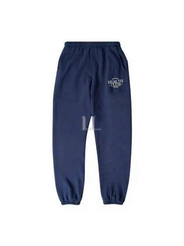 Health Club Print Cotton Track Pants Navy - SPORTY & RICH - BALAAN 2