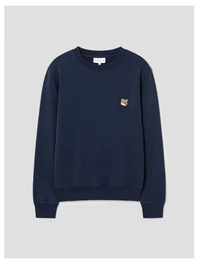 Men s Foxhead Patch Regular Sweatshirt Ink Blue Domestic Product - MAISON KITSUNE - BALAAN 1