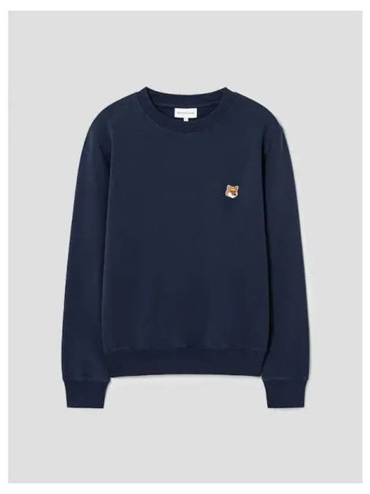 Men s Foxhead Patch Regular Sweatshirt Ink Blue Domestic Product - MAISON KITSUNE - BALAAN 1