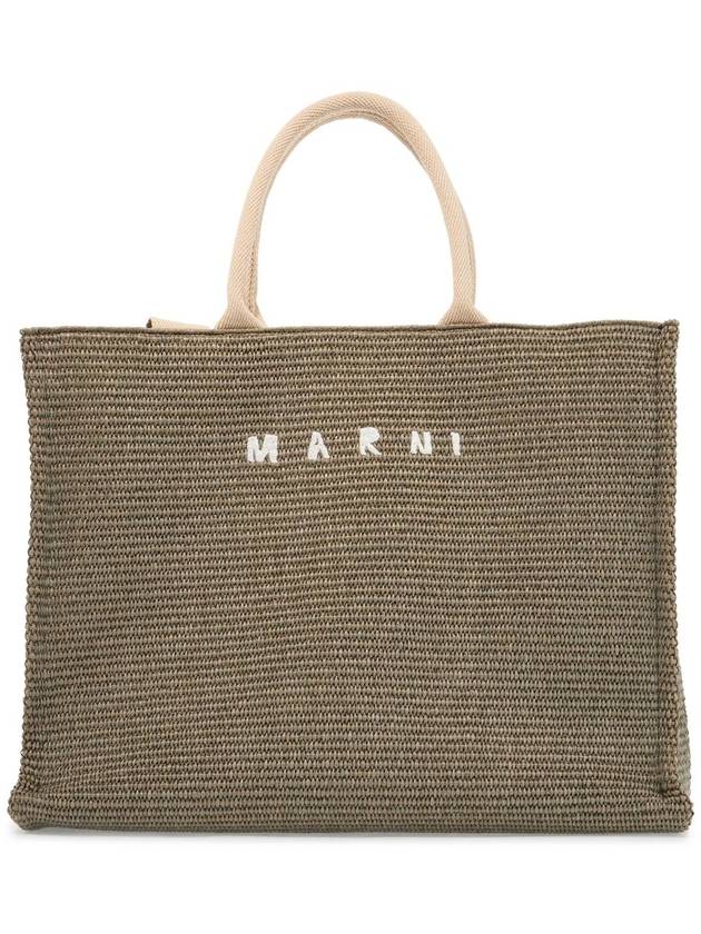 large raffia effect tote bag - MARNI - BALAAN 1