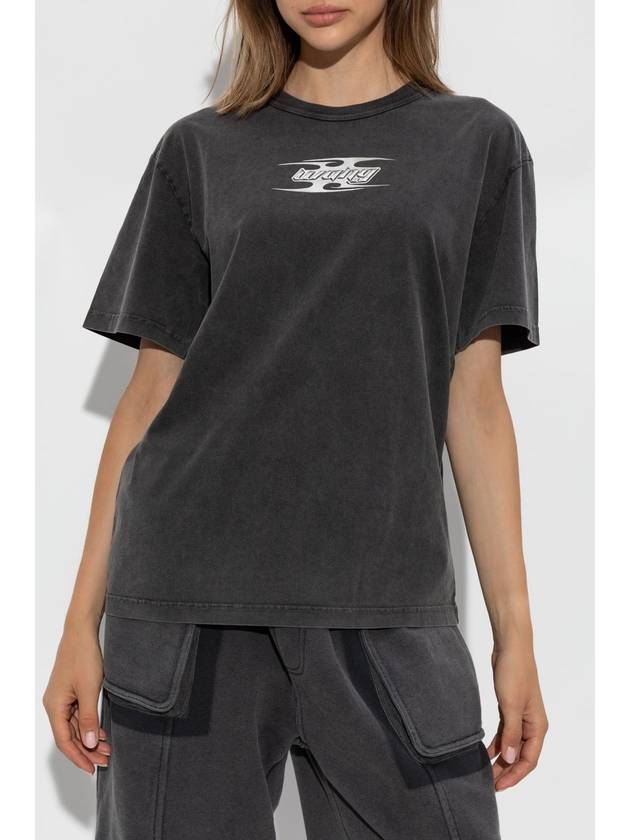 T By Alexander Wang T-shirt With Logo, Women's, Grey - ALEXANDER WANG - BALAAN 3