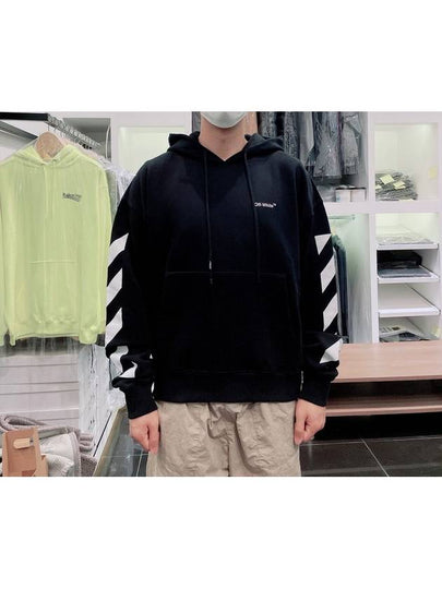 Diagonal Logo Hoodie Black - OFF WHITE - BALAAN 2