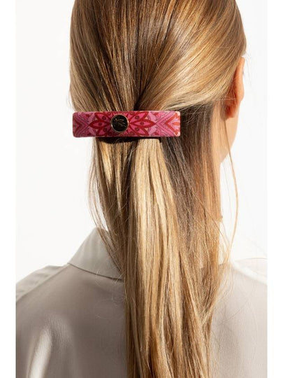 Etro Hair Clip With Logo-shaped Applique, Women's, Pink - ETRO - BALAAN 2