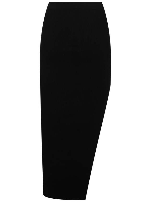 Rick Owens Black Viscose Skirt - RICK OWENS - BALAAN 1