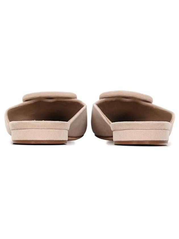 Women's Maysail Suede Flat Mule Nude - MANOLO BLAHNIK - BALAAN 4