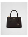 Galleria Saffiano Double Zipper Medium Tote Bag Black - PRADA - BALAAN 2