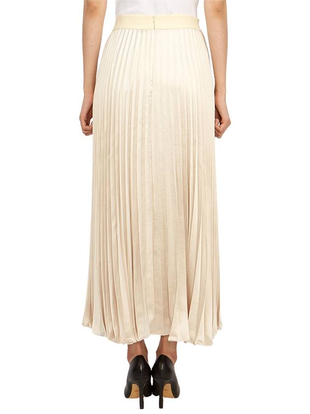 Gavino Long Pleated Skirt Beige - MAX MARA - BALAAN 5