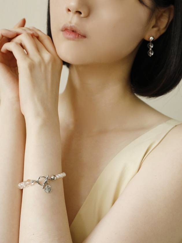 Crystal Pearl Bracelet Silver - SOSOO - BALAAN 2