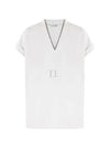 Monilli V-Neck Short Sleeve T-Shirt White - BRUNELLO CUCINELLI - BALAAN 2