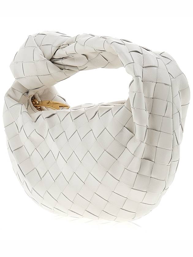 Jodie Intrecciato Small Tote Bag White - BOTTEGA VENETA - BALAAN 3