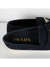 Triangle Logo Suede Leather Loafers Navy - PRADA - BALAAN 8